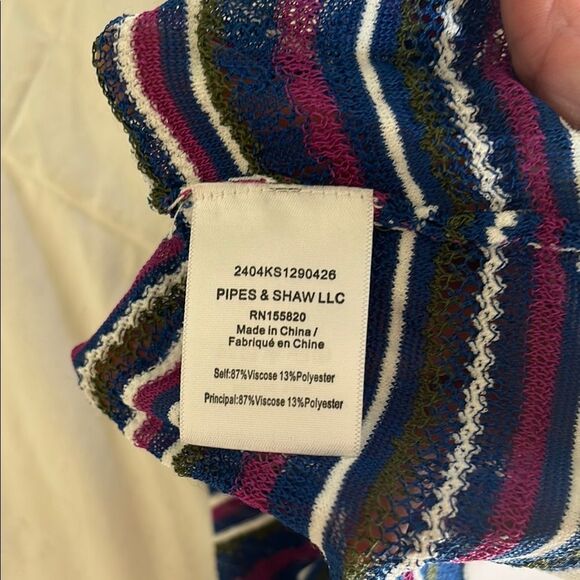 Veronica Beard Nabella Stripe Pointelle Sweater Tank Size S NWOT - Picture 4 of 6